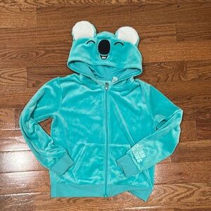 H&M Teal Squishmallow Velour Hoodie Sweatshirt